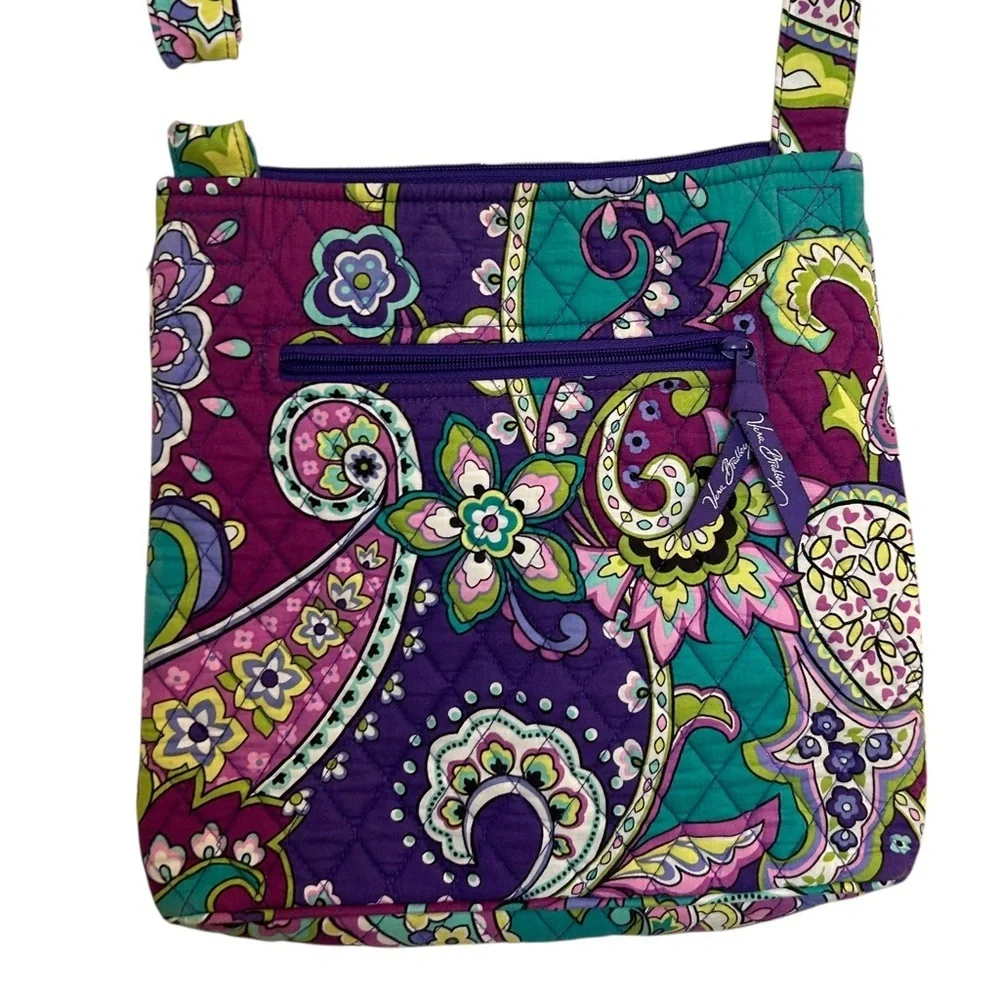 Vera Bradley Quilted Hipster Crossbody Paisley Purse/Bag - Picture 3 of 10